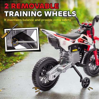 Moto électrique enfant 12V avec roues stabilisatrices