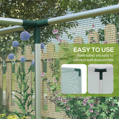 Cage protection cultures acier galvanisé porte zip 8x4 pieds