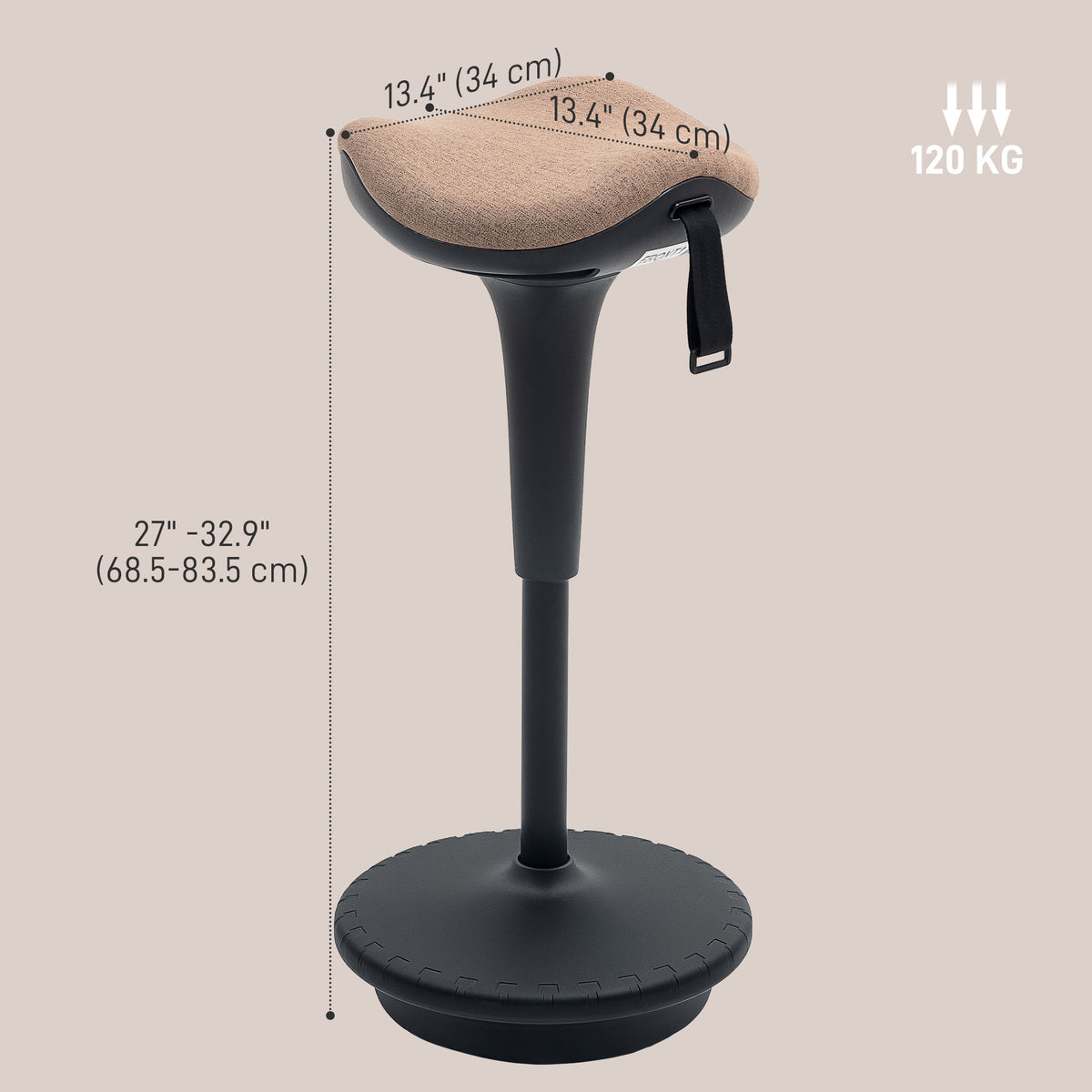 Tabouret de bureau ergonomique réglable