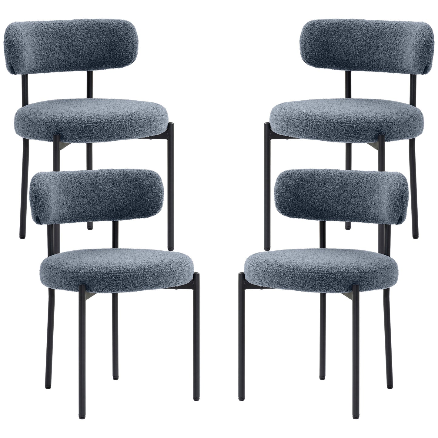 Chaises de salle à manger modernes rembourrées ensemble de 4