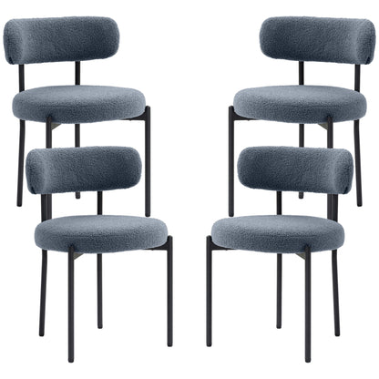 Chaises de salle à manger modernes rembourrées ensemble de 4