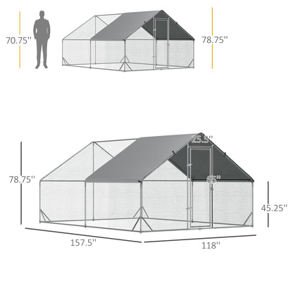 Enclos pour poules extérieur avec toit 3,0 x 4,0 x 2,0 m