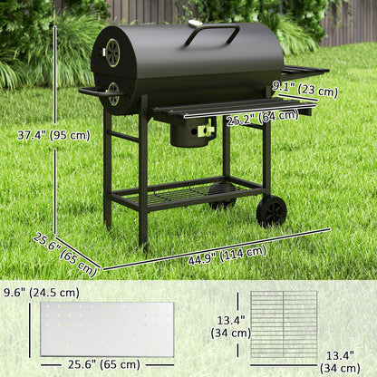 Barbecue au charbon 74 cm avec table pliante