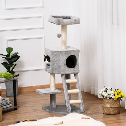 Arbre à chat multiétage avec condo et griffoirs en sisal