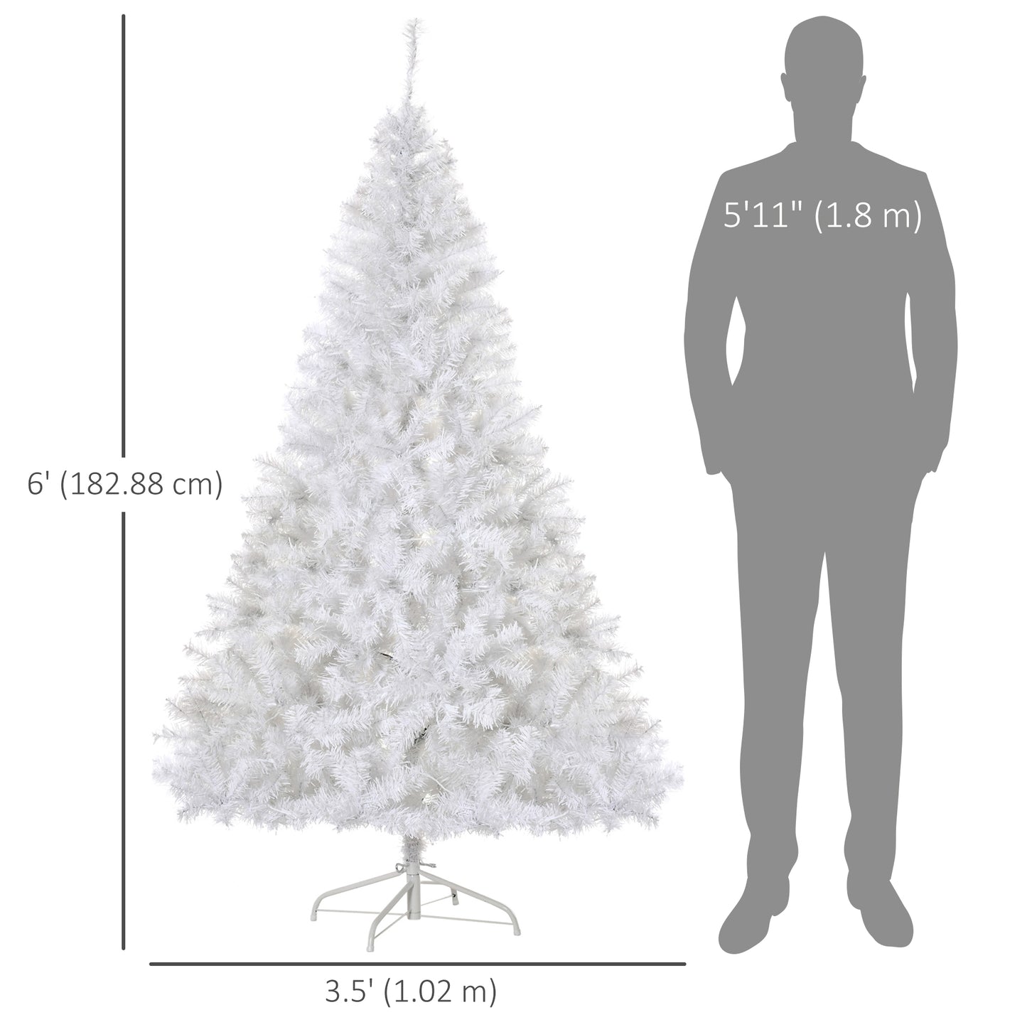 Sapin de Noël artificiel pré-éclairé 6 pi