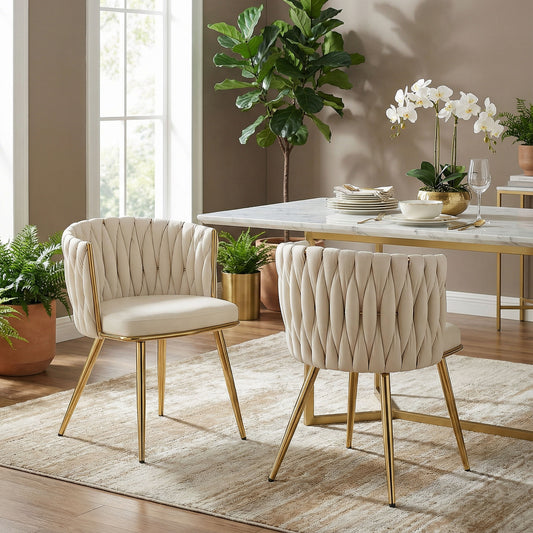 Chaises de Salle à Manger Ensemble de 2 — Velours