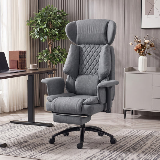 Chaise de bureau ergonomique robuste avec repose-pieds