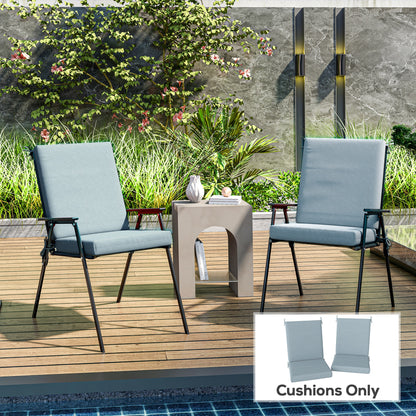 Coussins de chaise de patio avec dossier, lot de 2