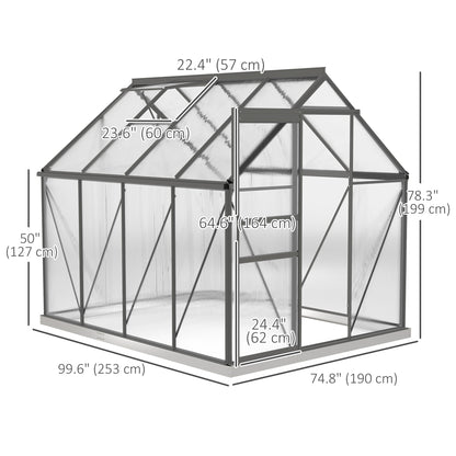 Serre de jardin polycarbonate 183 x 183 x 198 cm