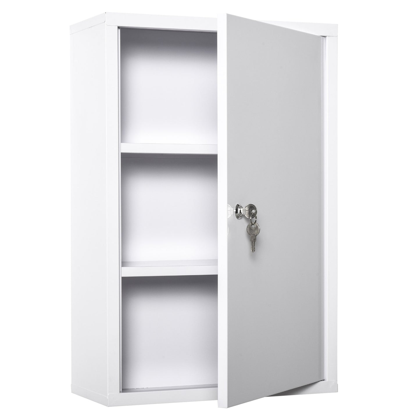 Armoire Pharmacie Murale 3 Niveaux Acier Verrouillable