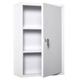 Armoire Pharmacie Murale 3 Niveaux Acier Verrouillable