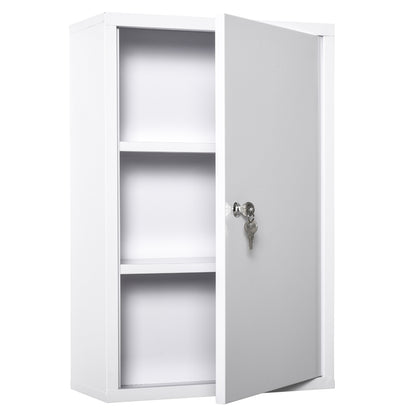 Armoire Pharmacie Murale 3 Niveaux Acier Verrouillable