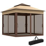 Gazebo pop-up instantané avec rideaux moustiquaires amovibles