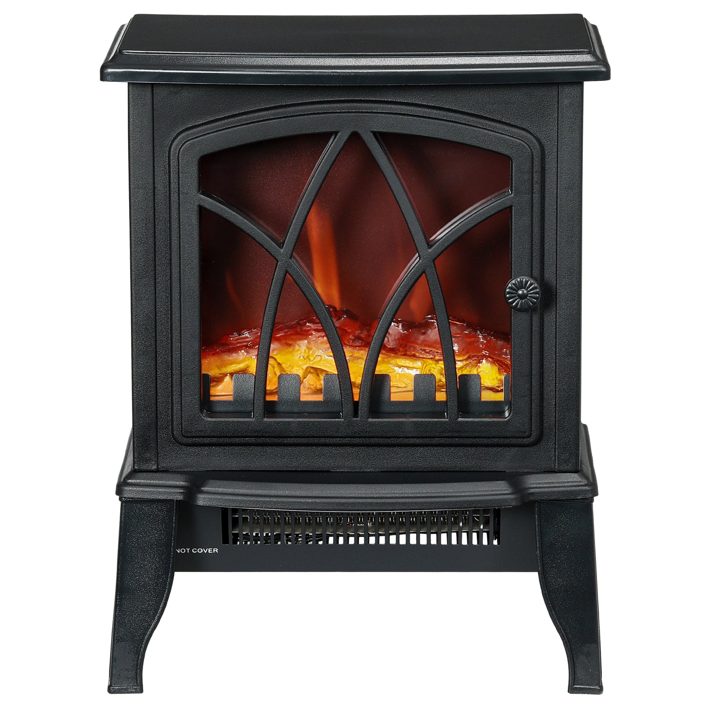 Foyer électrique sur pied avec flamme réaliste 1500W