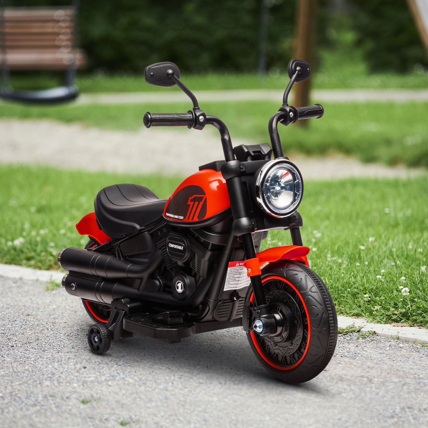 Moto électrique enfant 6V avec roues stabilisatrices