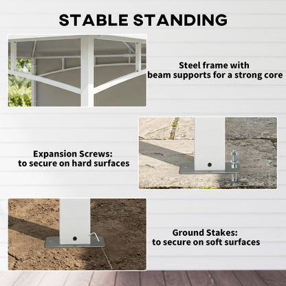 Gazébo patio double toit 3 x 3 m avec rangement