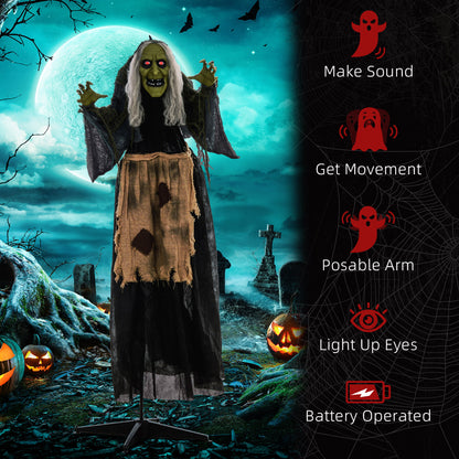 Décoration Halloween animée sorcière sons activés