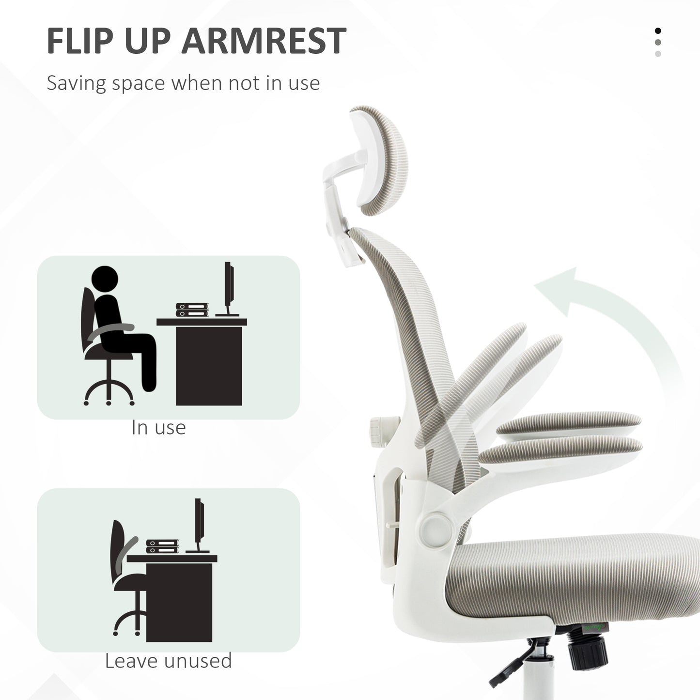 Chaise de bureau ergonomique avec support lombaire 4D