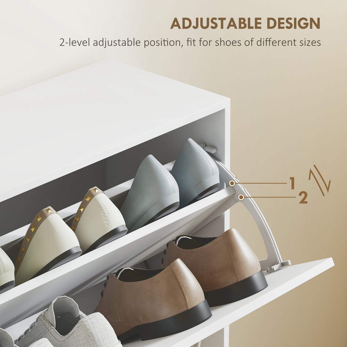 Meuble à chaussures rabattable 4 tiroirs