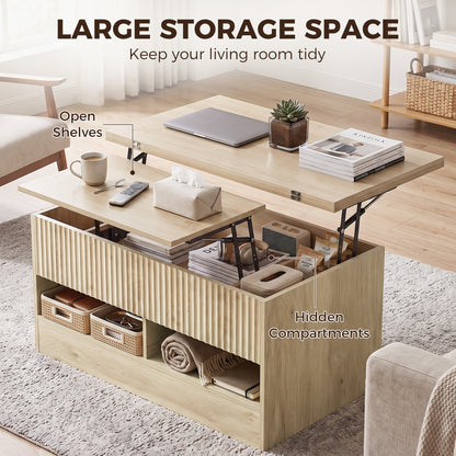 Table basse à plateau relevable et extensible