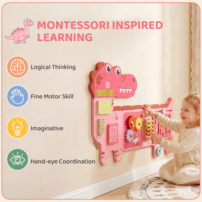 Tableau d'activités Montessori mural thème dinosaure