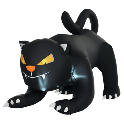 Chat noir gonflable Halloween 6 pi — décoration extérieure