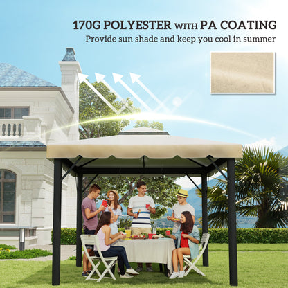Toile de remplacement pour gazebo double toit ventilé 3 x 3 m