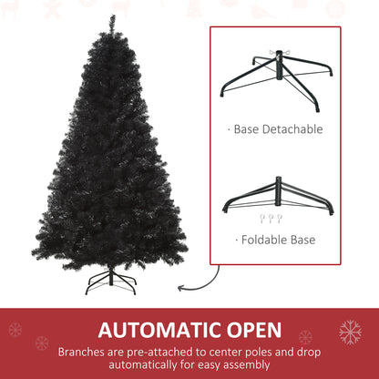 Sapin de Noël artificiel 6 pi Douglas réaliste — noir