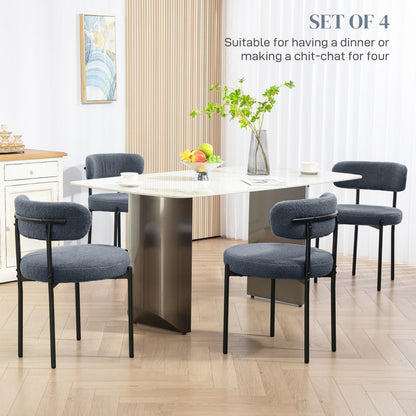 Chaises de salle à manger modernes rembourrées ensemble de 4