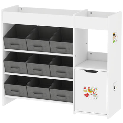 Organisateur de jouets avec bacs et armoire