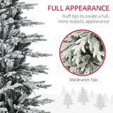 Sapin de Noël artificiel enneigé avec lumières intégrées 7,5 pi