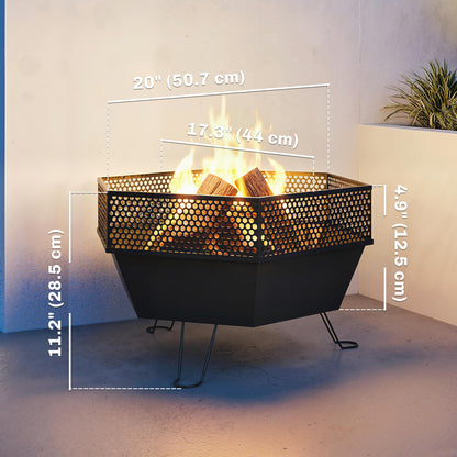 Foyer de feu pliable 20 po avec couvercle