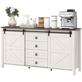 Meuble de buffet style fermette portes coulissantes 152 cm
