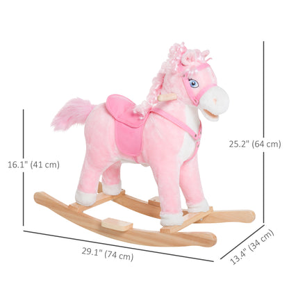 Cheval à bascule en peluche avec sons réalistes