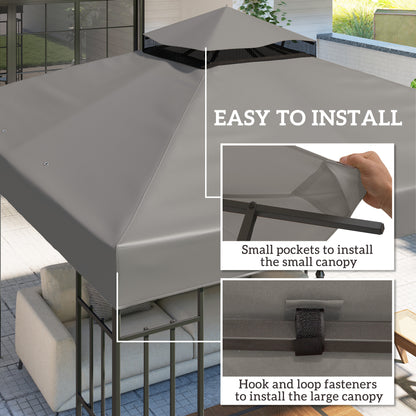 Toile de remplacement gazebo 2 niveaux 3 x 3 m