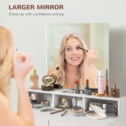 Coiffeuse avec miroir et rangement