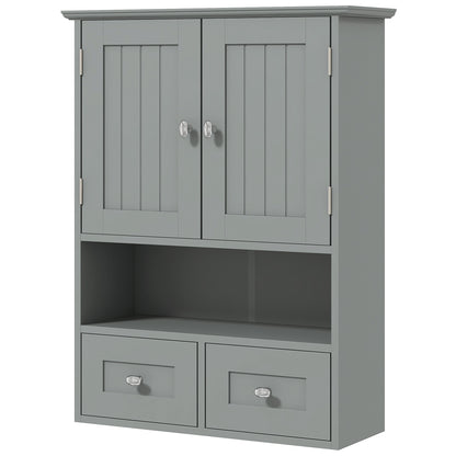 Armoire murale salle de bain avec tiroirs et étagère