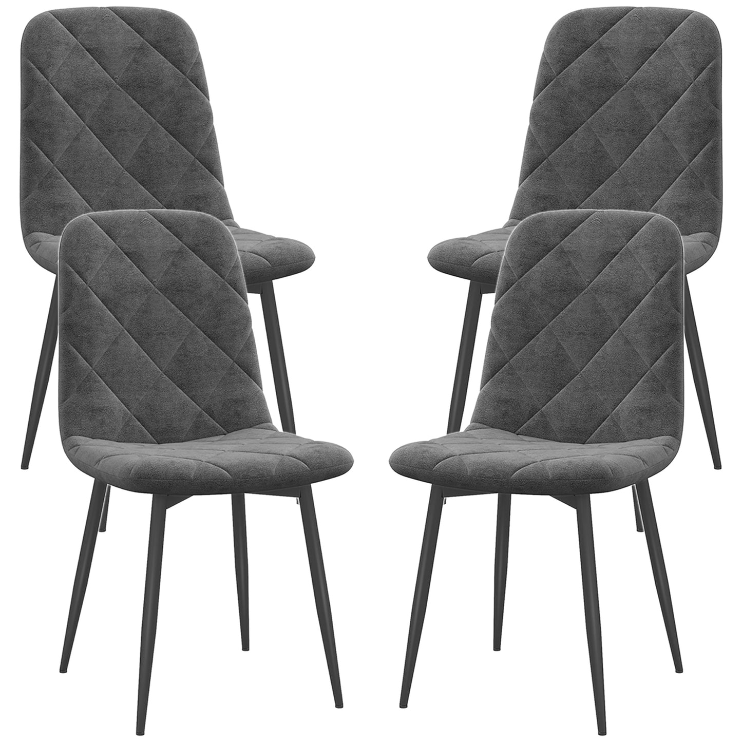 Chaises de salle à manger rembourrées ensemble de 4