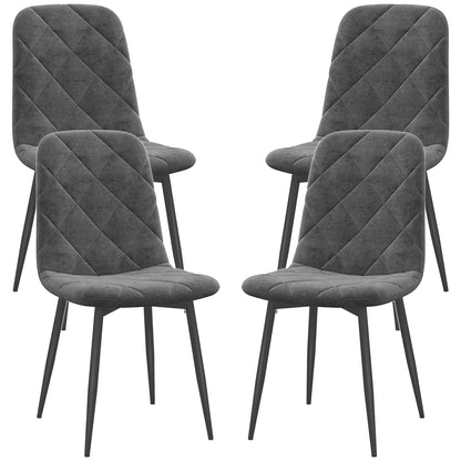 Chaises de salle à manger rembourrées ensemble de 4
