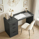 Bureau d'ordinateur 3 tiroirs avec rail suspendu 120 cm