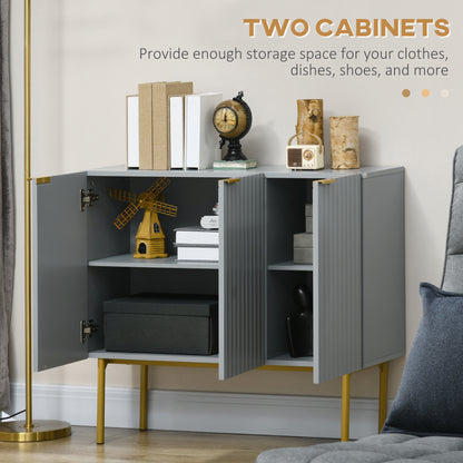 Meuble de rangement moderne avec portes cannelées