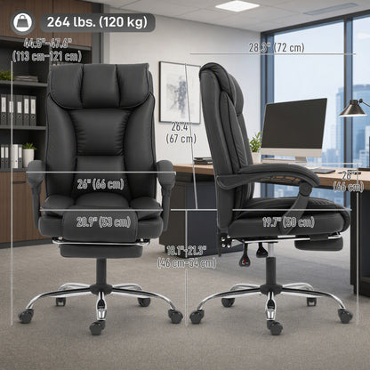 Chaise de bureau ergonomique avec repose-pieds