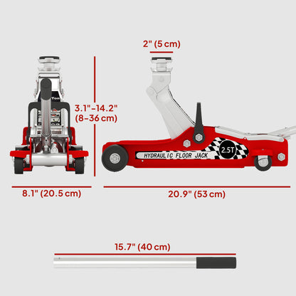Crick hydraulique surbaissé 2,5 tonnes