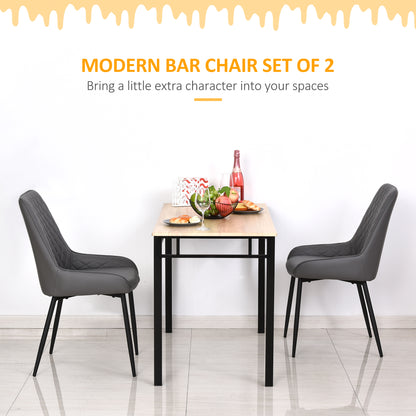 Chaises de salle à manger capitonnées lot de 2