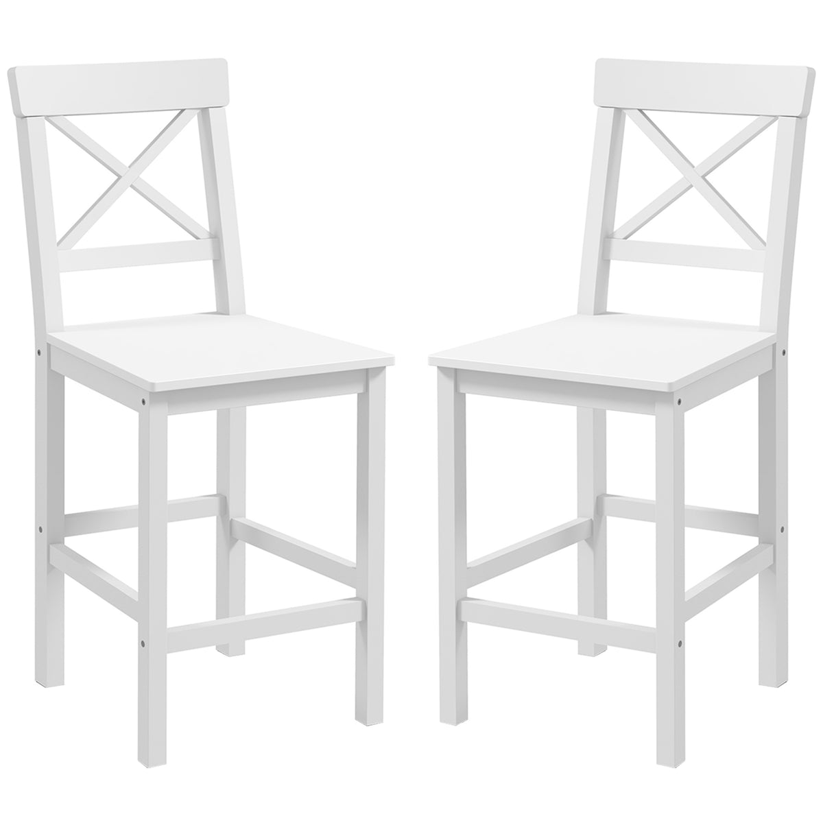 Ensemble de 2 tabourets comptoir farmhouse — Bois