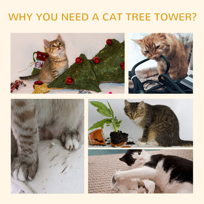 Arbre à chat multi-niveaux ajustable 240-260 cm