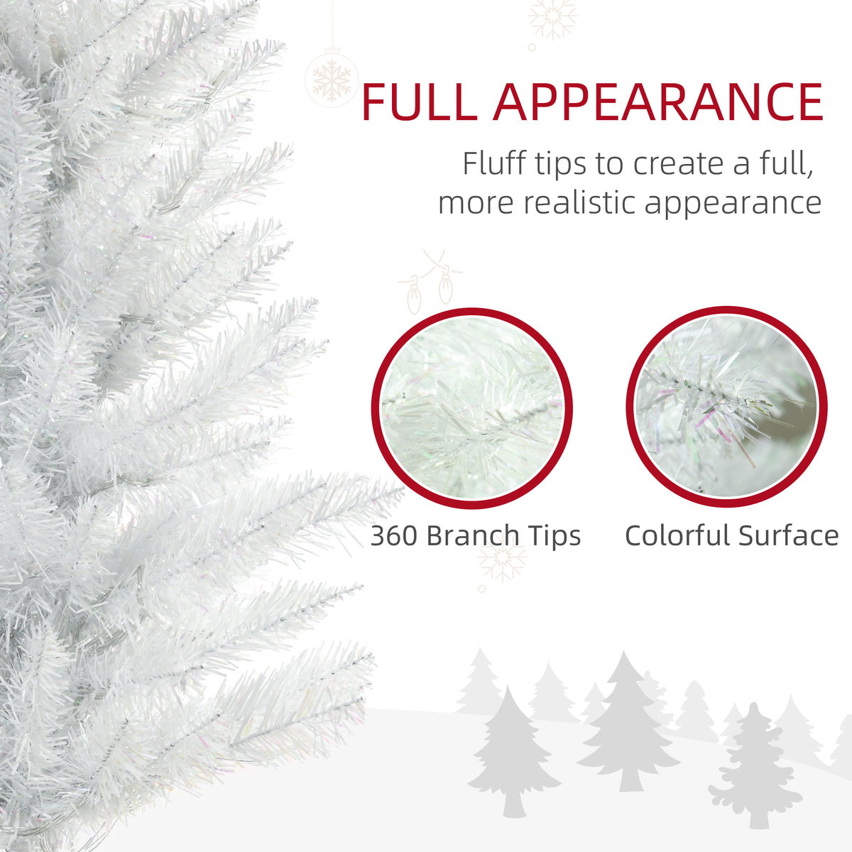 Arbre de Noel artificiel mince preillumine lumieres LED