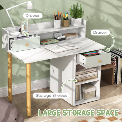 Bureau d'étude et chaise pour enfants avec rangement