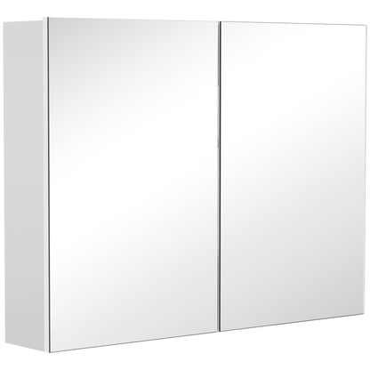 Armoire murale salle de bain miroir double portes