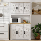 Armoire de cuisine haute style rustique à portes